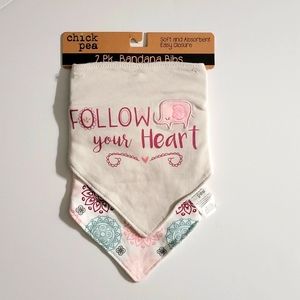 Chick Pea 2 pk Bandana Bibs